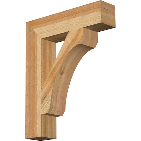 Ekena Millwork Legacy Block Rough Sawn Bracket, Western Red Cedar, 4"W x 18"D x 22"H BKT04X18X22LEC05RWR